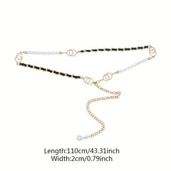 Faux Pear Decor Waist Chain Metal Belly Chain Decorative Chain Belt