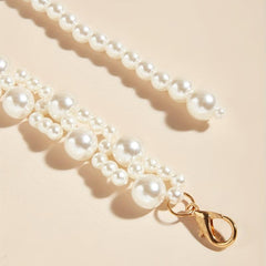 Vintage Faux Pearl Elastic Belt Women Dress Girdle