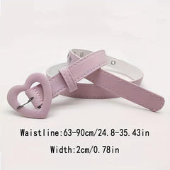 Peach Heart Hollow Belt Women's Decorative Jeans Belts