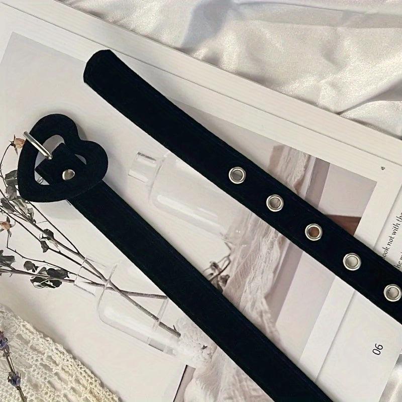 Peach Heart Hollow Belt Women's Decorative Jeans Belts