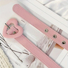 Peach Heart Hollow Belt Women's Decorative Jeans Belts