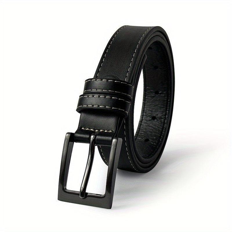 Square Buckle Belt Unisex PU Leather Waist Belt Jeans Pants Women