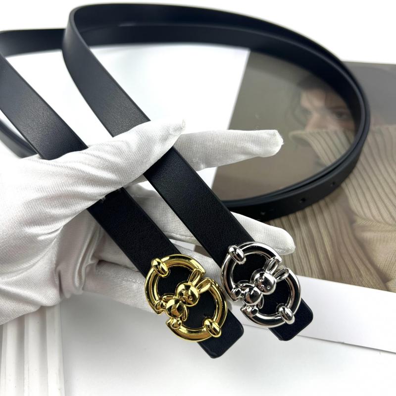Vintage Rabbit Double D Buckle Belt for Women