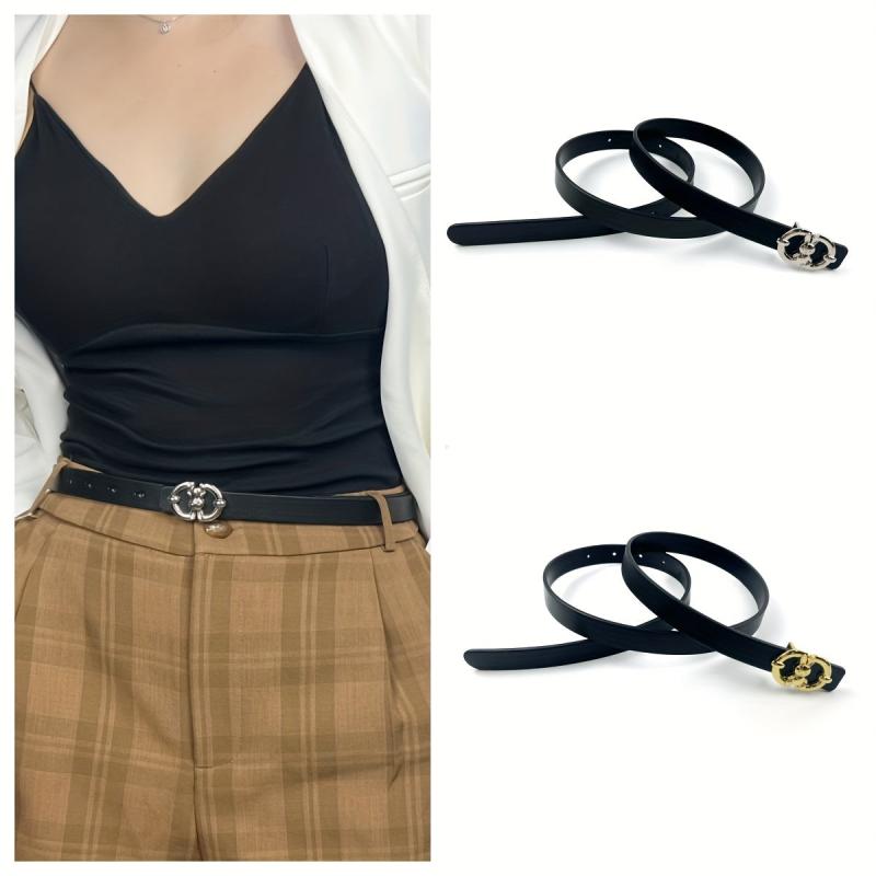Vintage Rabbit Double D Buckle Belt for Women