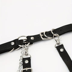 PU Leather Harness Belt Punk Thigh Leg Garter Steampunk Waistband Women