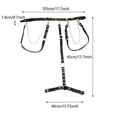 PU Leather Harness Belt Punk Thigh Leg Garter Steampunk Waistband Women
