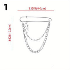 Double Layer Butterfly Brooch Waist Pin for DIY