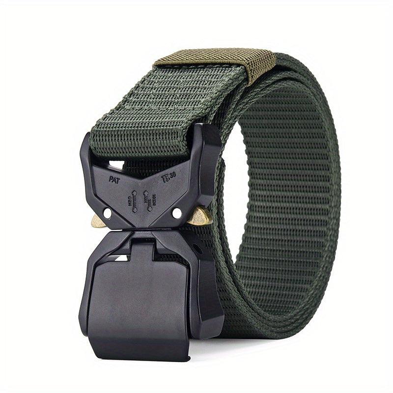Functional Outdoor Sports Imitated Nylon Tactical Belt Alloy Snap