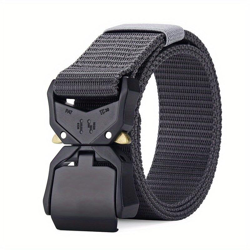 Functional Outdoor Sports Imitated Nylon Tactical Belt Alloy Snap
