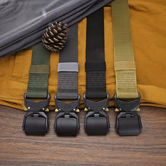 Functional Outdoor Sports Imitated Nylon Tactical Belt Alloy Snap