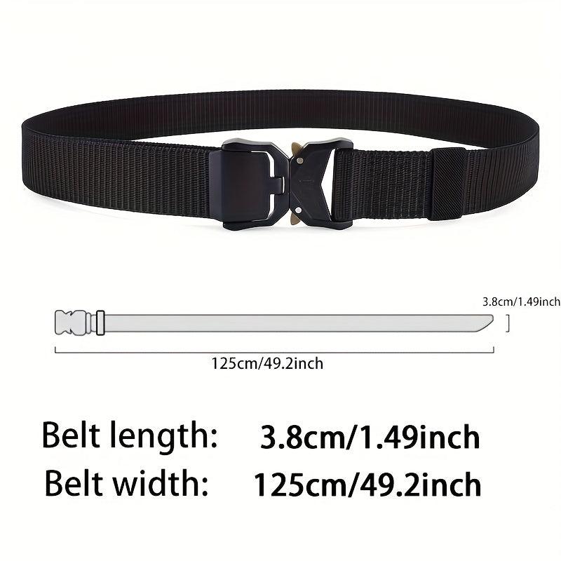 Functional Outdoor Sports Imitated Nylon Tactical Belt Alloy Snap