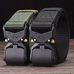 Functional Outdoor Sports Imitated Nylon Tactical Belt Alloy Snap