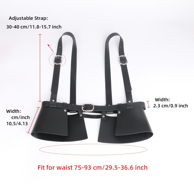 PU Leather Harness Belt Adjustable Waistband For Women