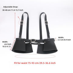 PU Leather Harness Belt Adjustable Waistband For Women