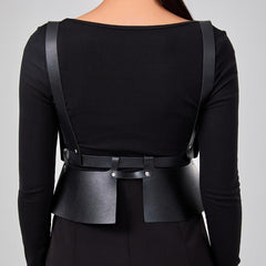 PU Leather Harness Belt Adjustable Waistband For Women