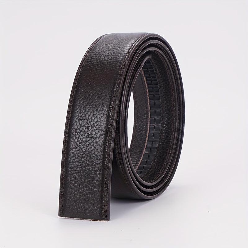 Men's Automatic Buckle Leather Belt Strip