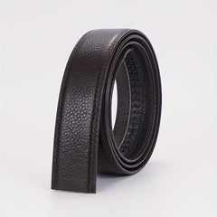 Men's Automatic Buckle Leather Belt Strip