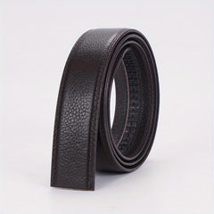 Men's Automatic Buckle Leather Belt Strip