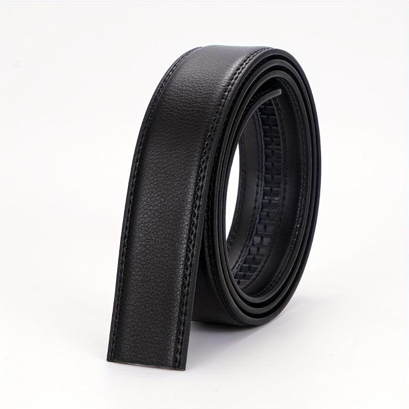 Men's Automatic Buckle Leather Belt Strip