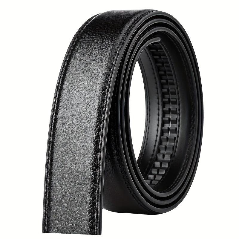 Men's Automatic Buckle Leather Belt Strip