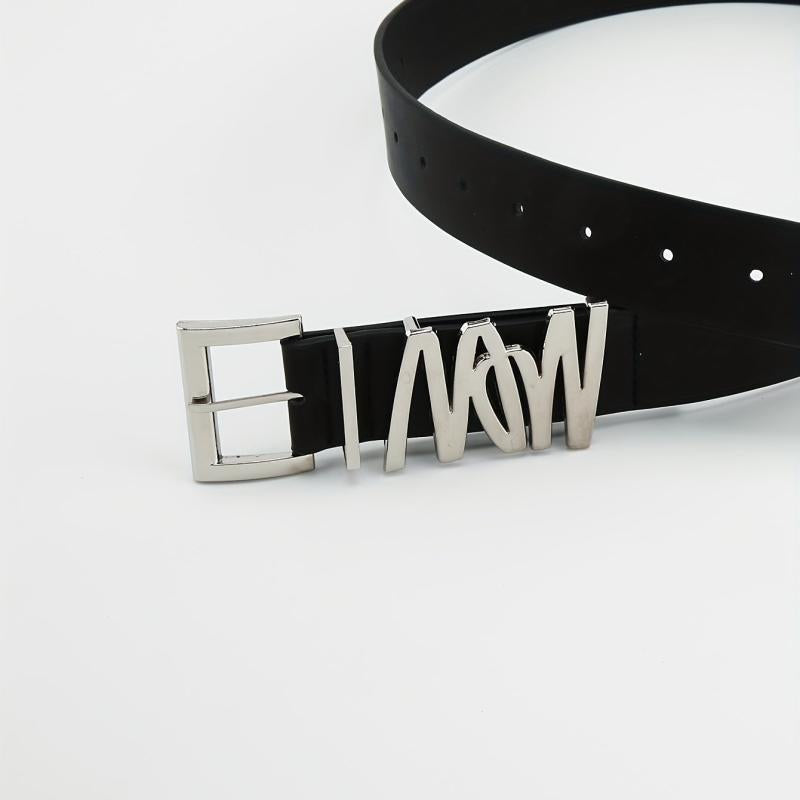 Square Pin Buckle Belt PU Leather Belt For Women