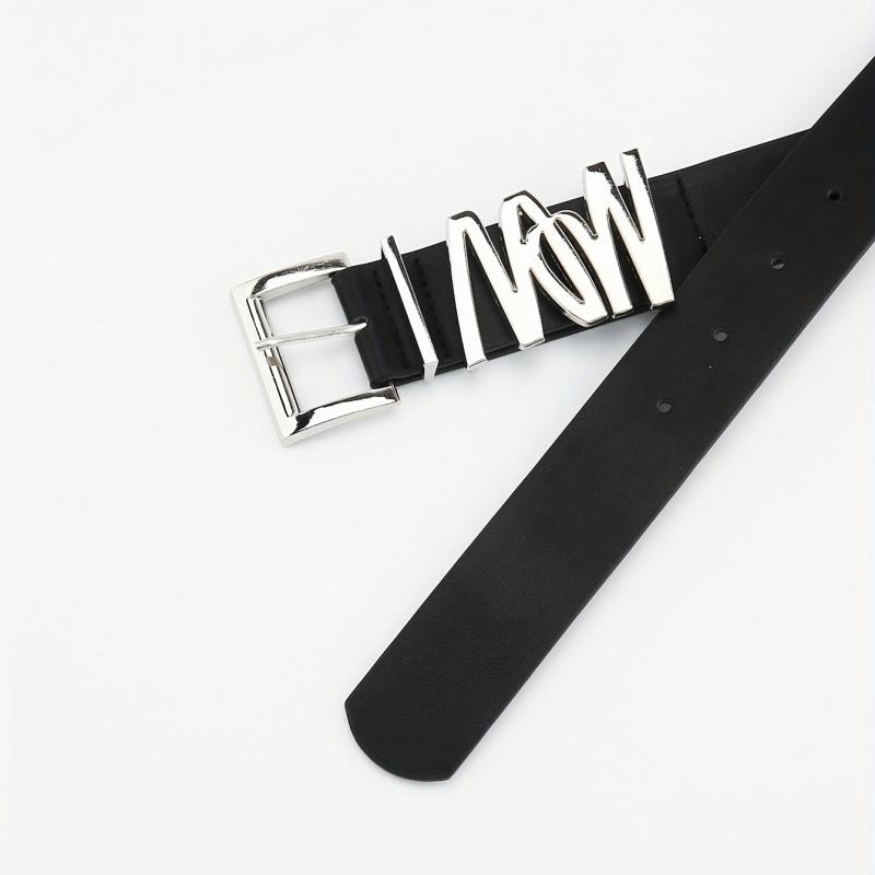 Square Pin Buckle Belt PU Leather Belt For Women