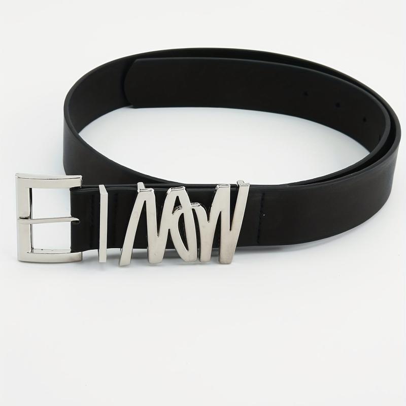 Square Pin Buckle Belt PU Leather Belt For Women