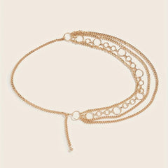 Layer Punk Waist Chain Sparkly Golden Belly Chain Hip Hop Decorative