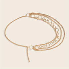 Layer Punk Waist Chain Sparkly Golden Belly Chain Hip Hop Decorative
