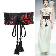 Vintage Hanfu Binding Belt With Tassel Female Waist Belt