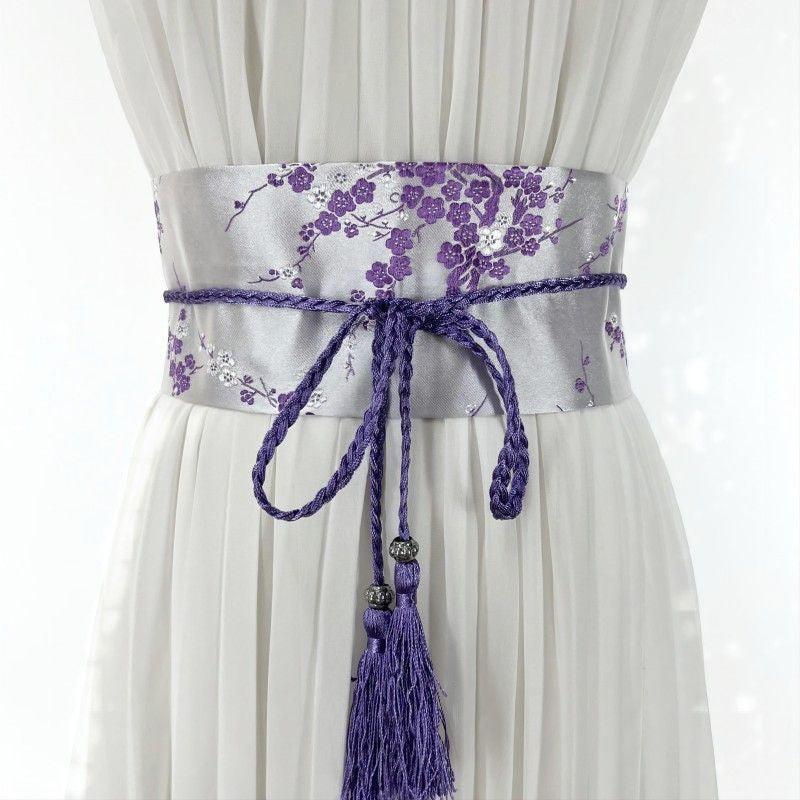 Vintage Hanfu Binding Belt With Tassel Female Waist Belt