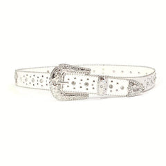 Western Cross Rivet Boho PU Leather Belt for Women