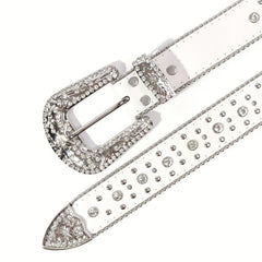 Western Cross Rivet Boho PU Leather Belt for Women