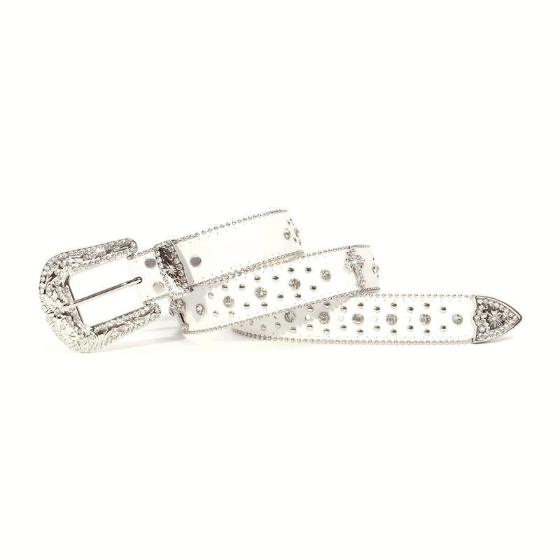 Western Cross Rivet Boho PU Leather Belt for Women