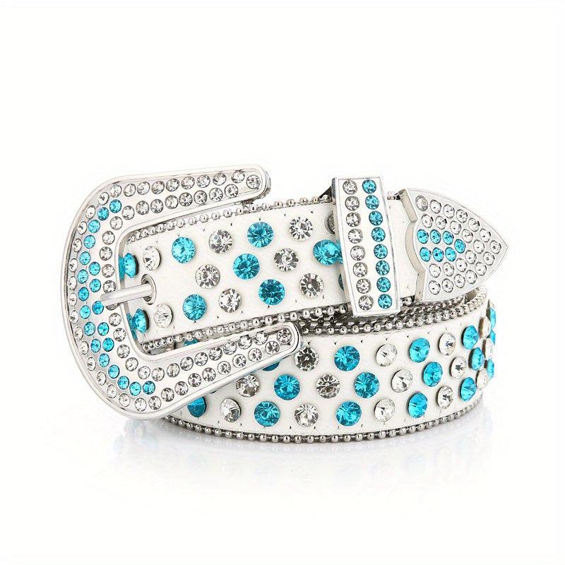 Glitter Rhinestone Hip Hop Belt Y2K Bling Sparkly Cowgirl Belt