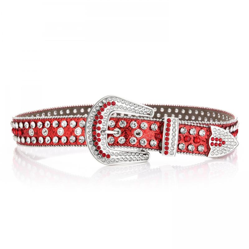 Glitter Rhinestone Hip Hop Belt Y2K Bling Sparkly Cowgirl Belt