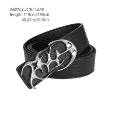 Special Shaped Buckle Leather Belt Men's Belt Jeans Belt Smooth Buckle