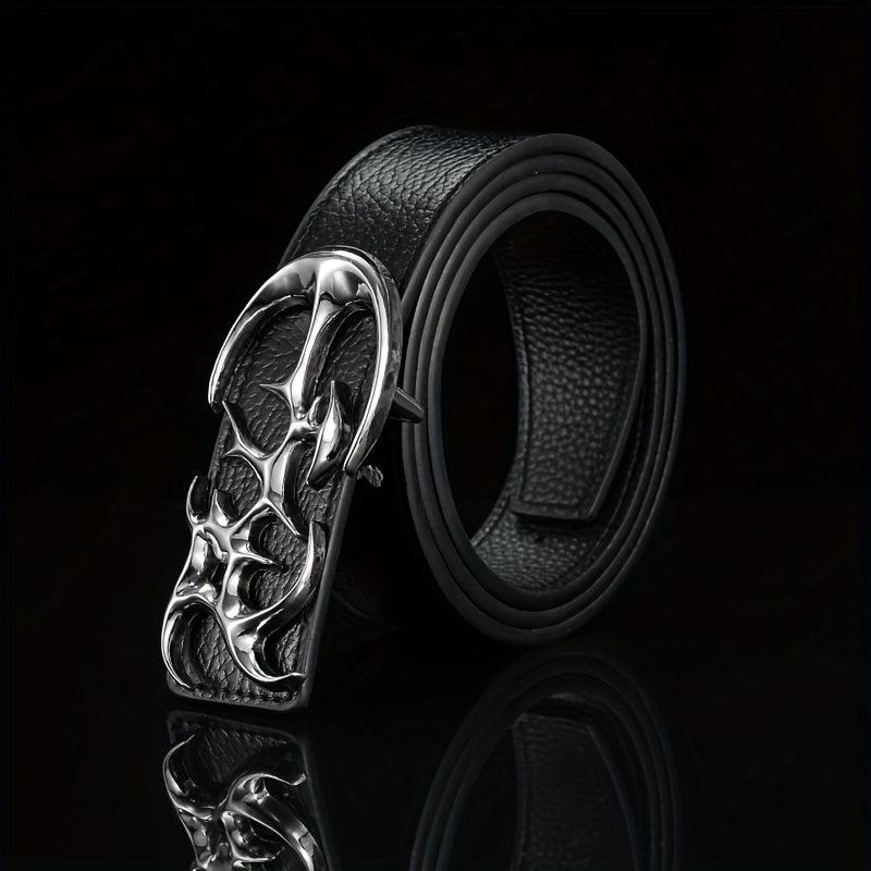 Special Shaped Buckle Leather Belt Men's Belt Jeans Belt Smooth Buckle