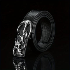 Special Shaped Buckle Leather Belt Men's Belt Jeans Belt Smooth Buckle