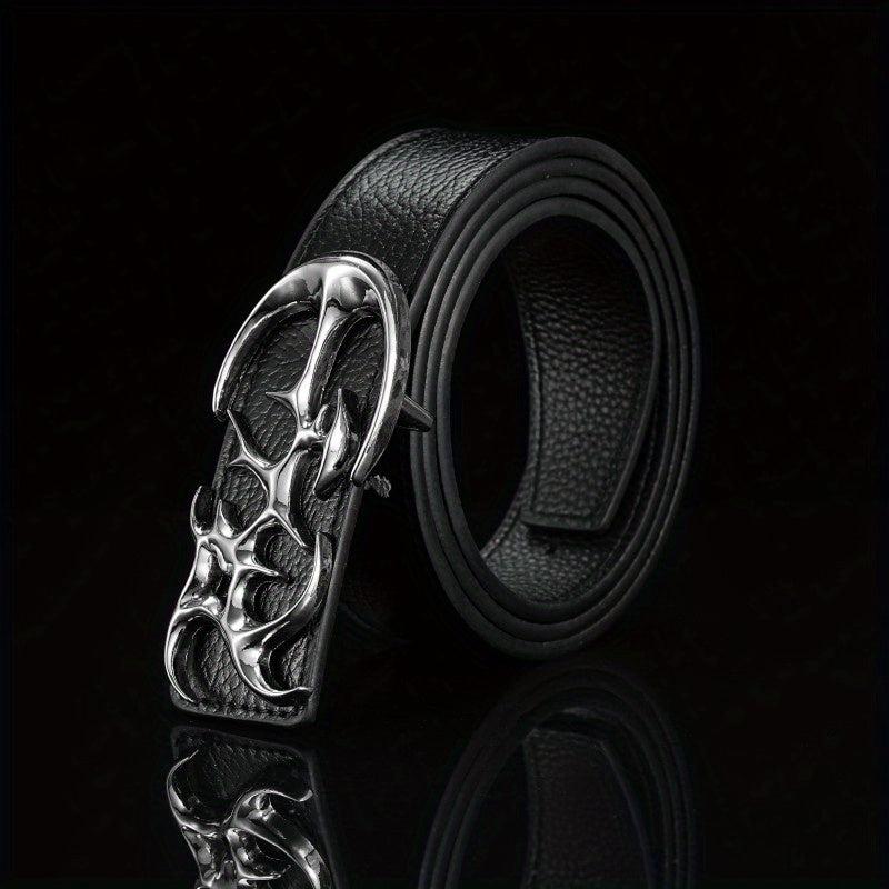 Special Shaped Buckle Leather Belt Men's Belt Jeans Belt Smooth Buckle
