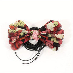 Boo Print Bowknot Sash Belt Lace Up Wax Rope Waist Belt
