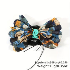 Boo Print Bowknot Sash Belt Lace Up Wax Rope Waist Belt