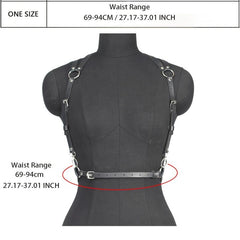 PU Leather Body Harness Belt For Women Gothic Waist Harness Straps