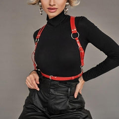 PU Leather Body Harness Belt For Women Gothic Waist Harness Straps