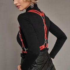 PU Leather Body Harness Belt For Women Gothic Waist Harness Straps