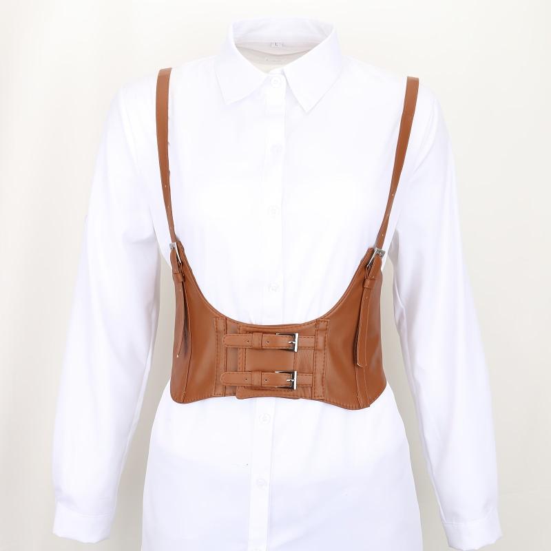Women Wide Elastic Waist Belt Corset Suspender Harness