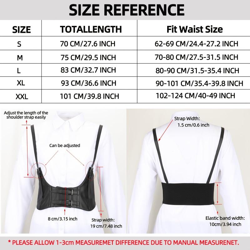 Women Wide Elastic Waist Belt Corset Suspender Harness