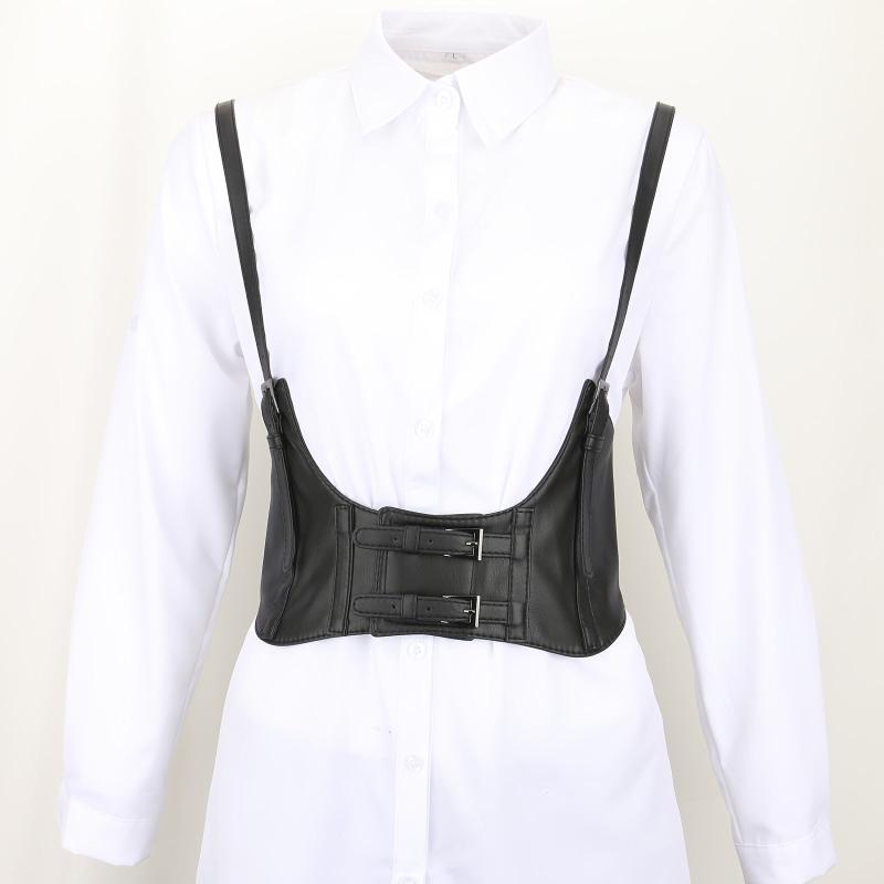 Women Wide Elastic Waist Belt Corset Suspender Harness