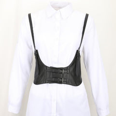 Women Wide Elastic Waist Belt Corset Suspender Harness