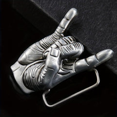 Metal Rock Love Gesture Belt Buckle for Men